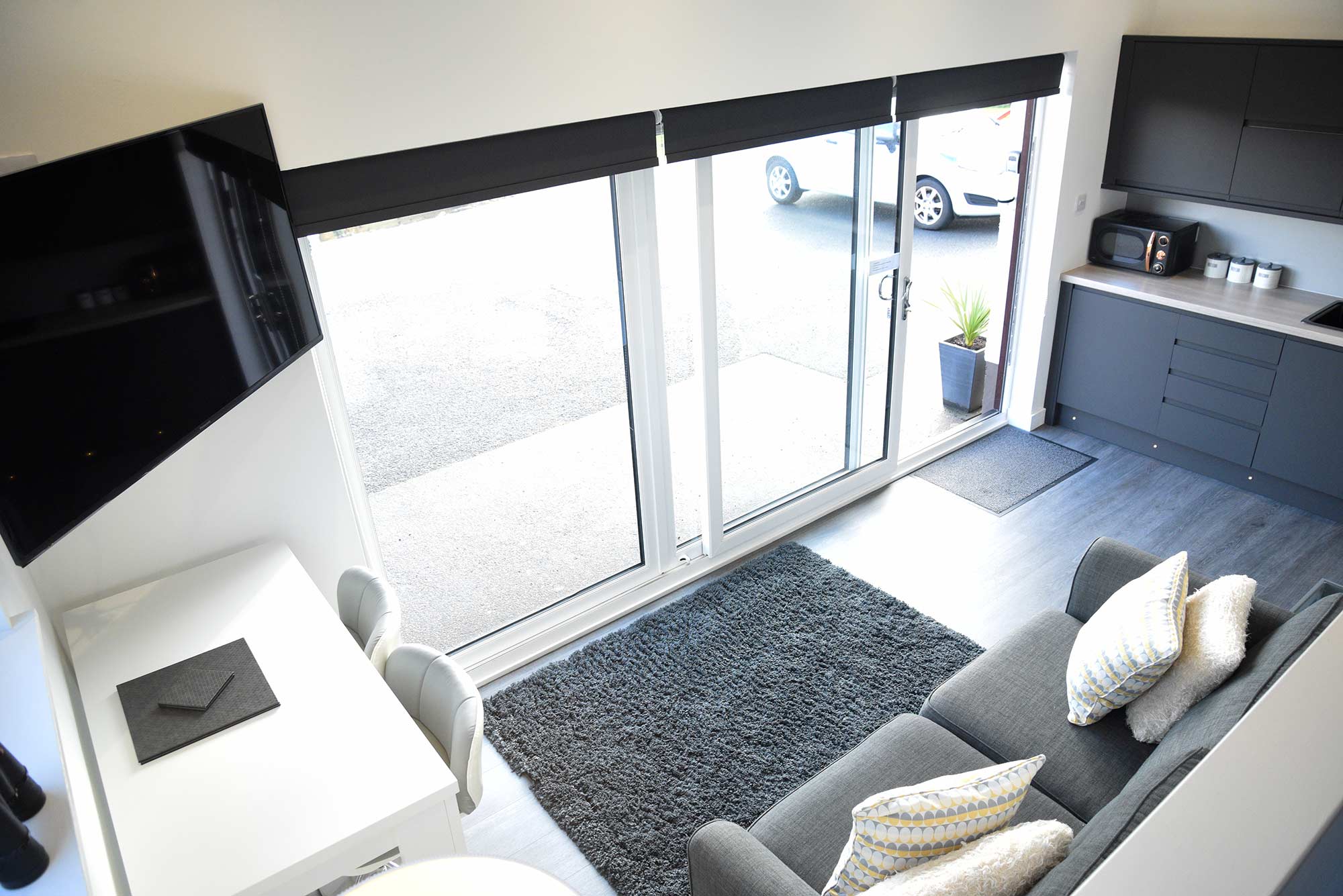 Luxury Apartment Skye kitchen self catering accommodation in Portree sea view