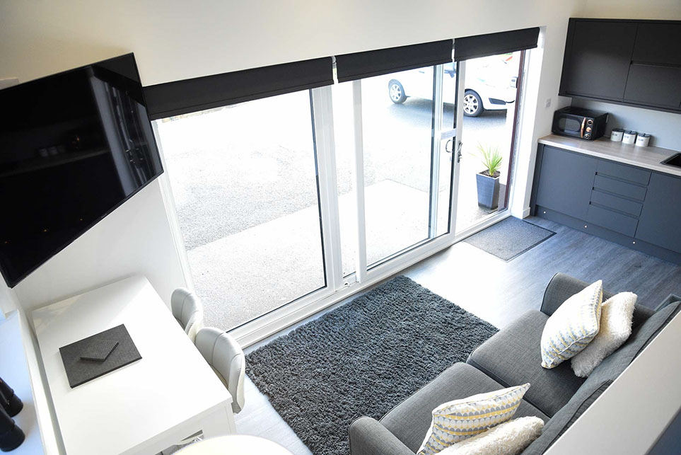 Modern Kitchen WIFI and parking at Luxury Apartment Skye Self Catering Accommodation in Portree